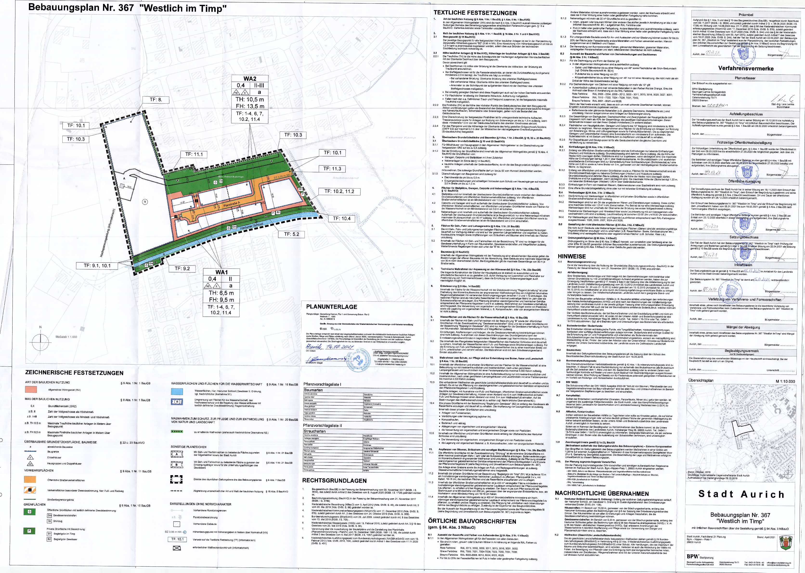 Rechtsverbindlicher Bebauungsplan Nr. 367 Westlich Im Timp